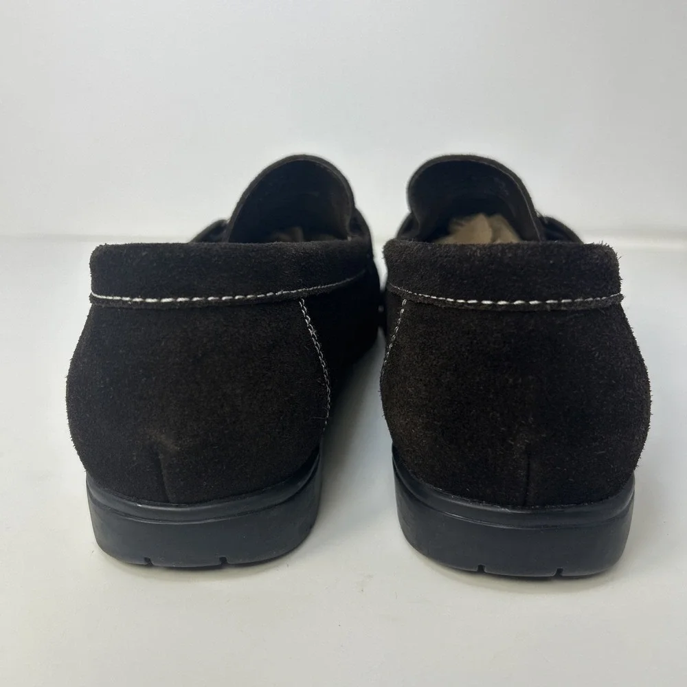 Impulse Men's Size 12 M Dark Brown Suede Horsebit Loafers Slip On Dress Shoes
